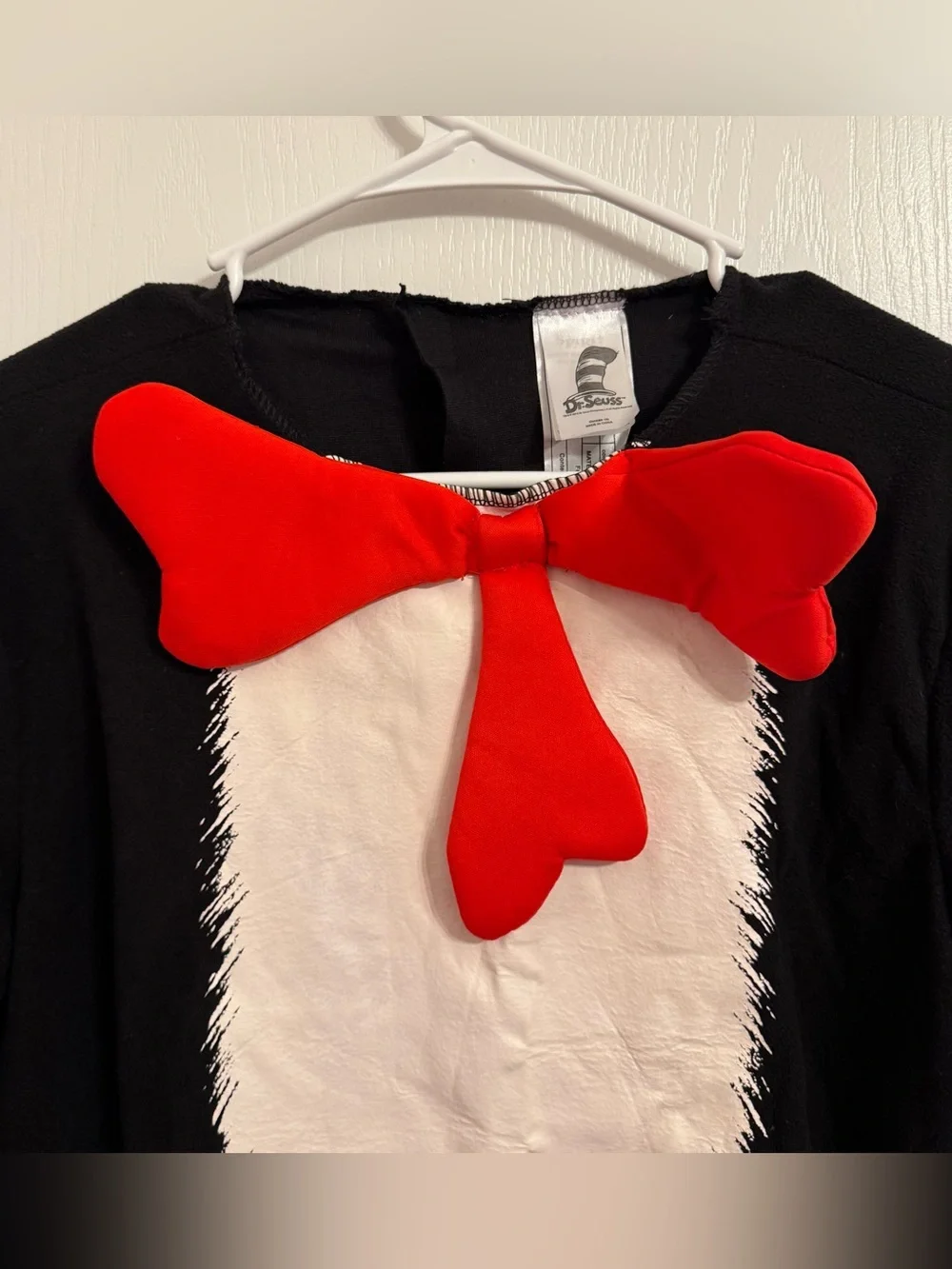Spirit Halloween Cat in‎ the Hat Costume Jumpsuit Hat Set Kid’s Size Medium